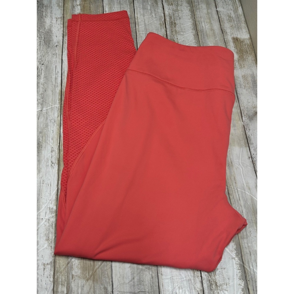 T by Talbots‎ Womens Coral performance I interlock mesh leggings size large